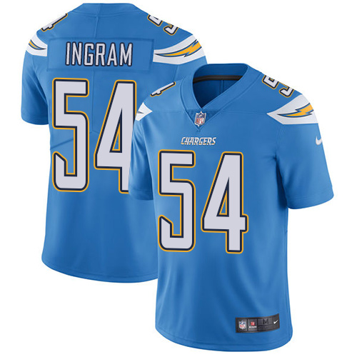 2019 men Los Angeles Chargers 54 Ingram light blue Nike Vapor Untouchable Limited NFL Jersey